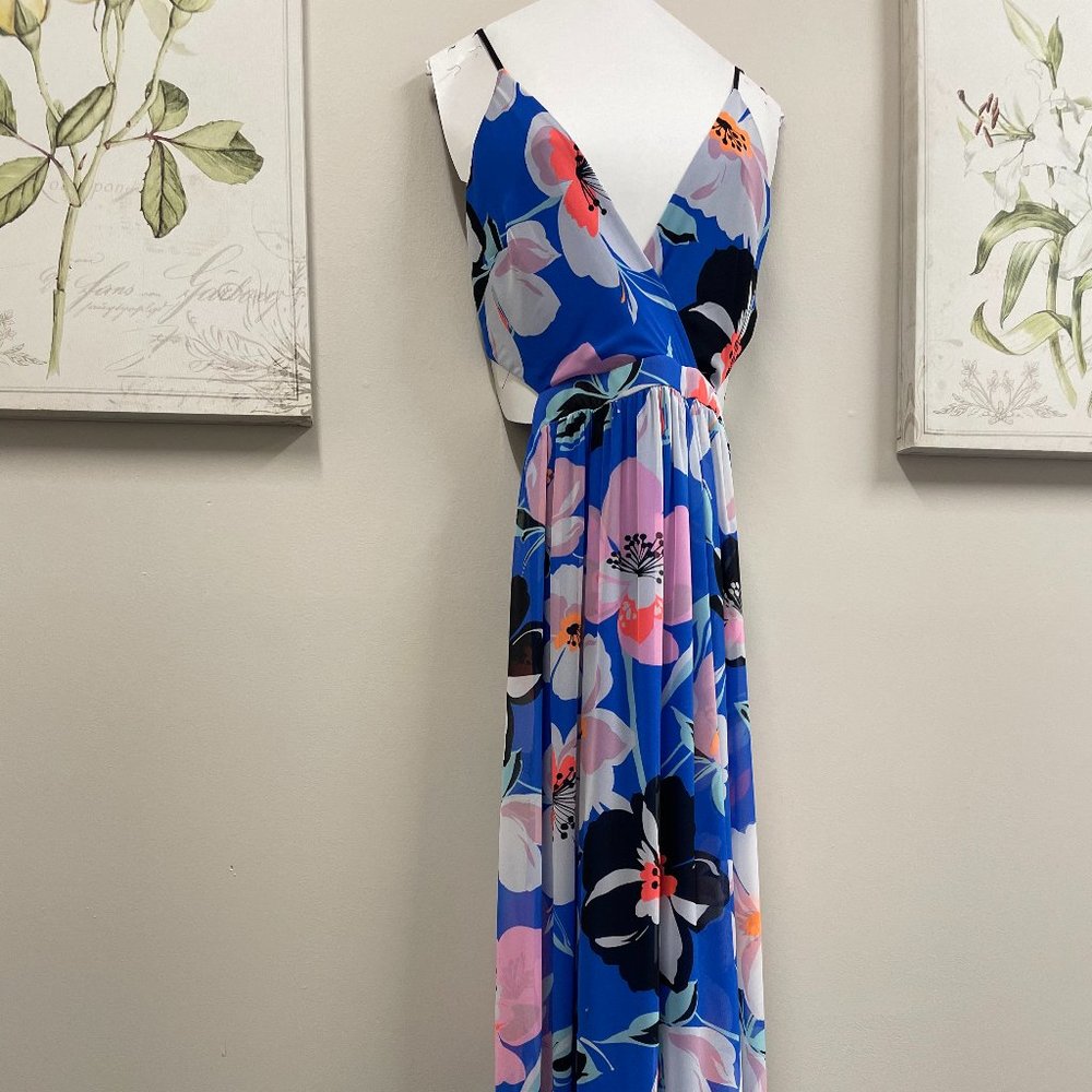 Express Floral Cutout Maxi Dress